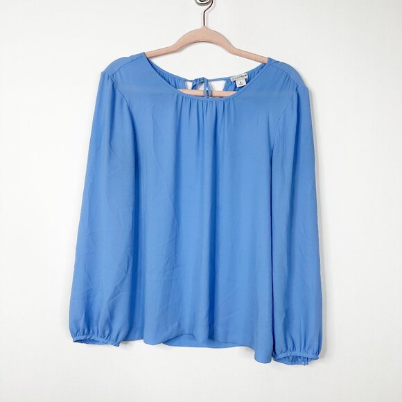 2/$30 J. Crew Blue Long-sleeve Top in Bright Peri 6 #A0446 TRB3 - Picture 4 of 10